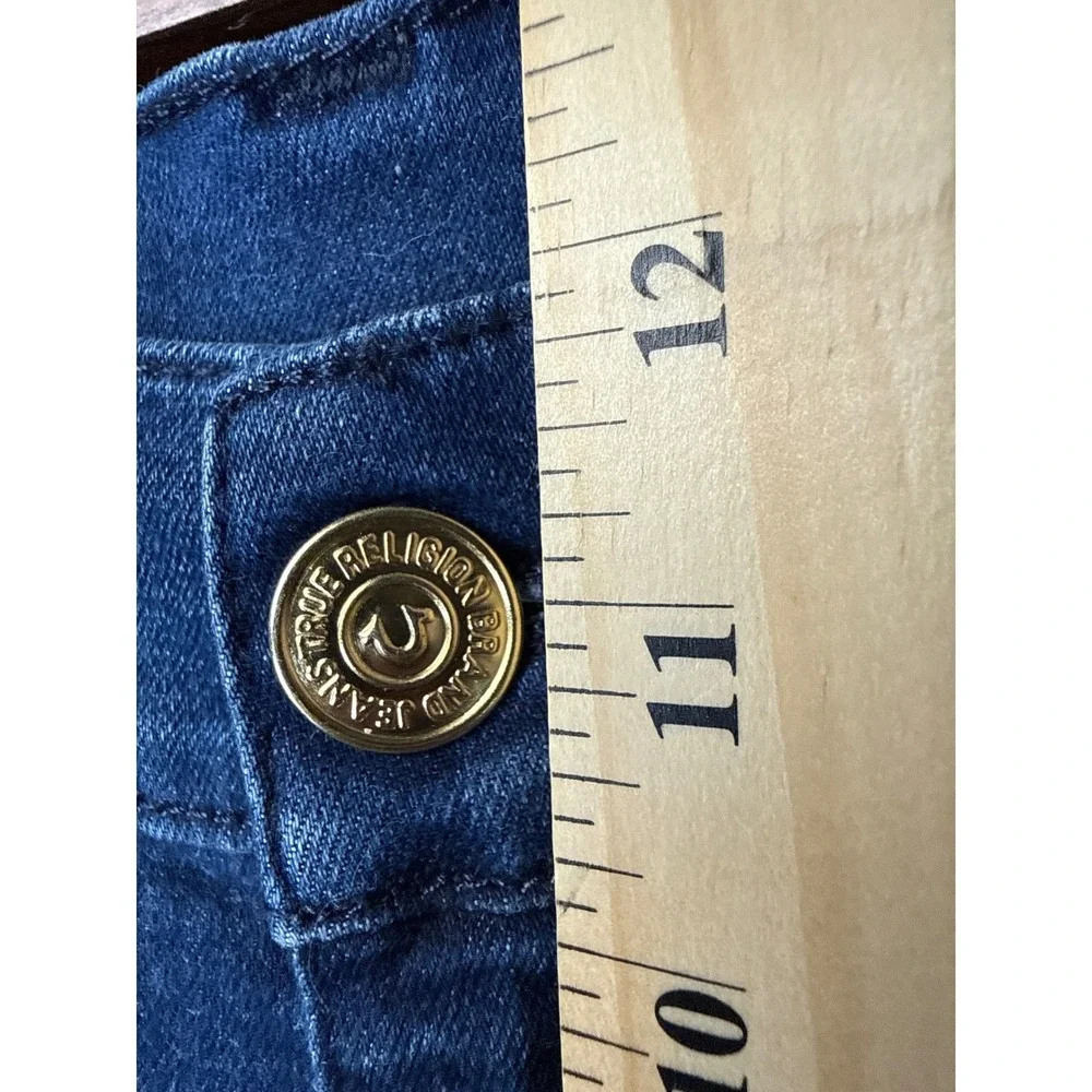 True Religion Mens Rocco No Flap SN Slim Fit Jeans Blue Gold Baroque Size 38 EUC